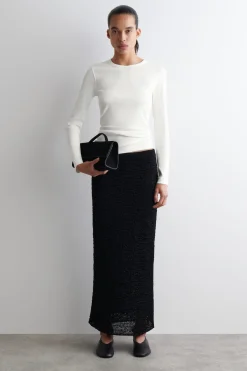 RIBBED JERSEY LONG-SLEEVED TOP