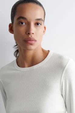 RIBBED JERSEY LONG-SLEEVED TOP