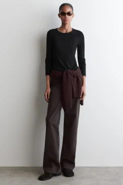 RIBBED JERSEY LONG-SLEEVED TOP