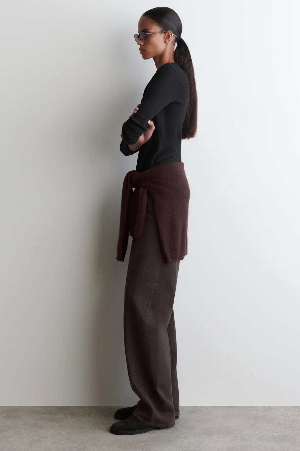 RIBBED JERSEY LONG-SLEEVED TOP