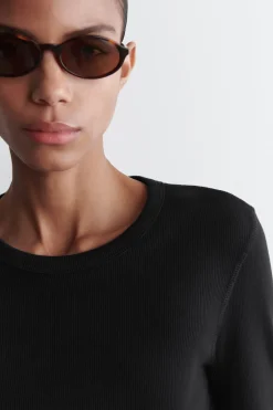 RIBBED JERSEY LONG-SLEEVED TOP