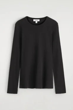 RIBBED JERSEY LONG-SLEEVED TOP