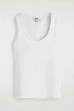 RIBBED SCOOP-NECK TANK TOP