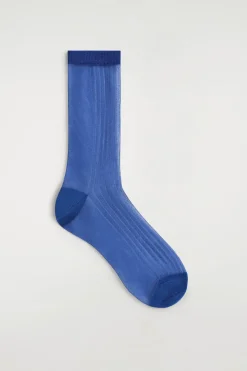 RIBBED SHEER SOCKS