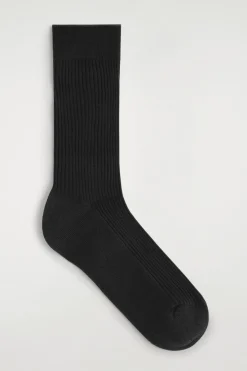 RIBBED SILK SOCKS