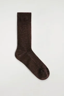 RIBBED SILK SOCKS