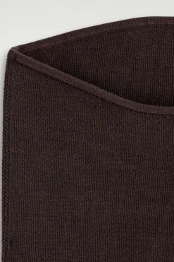 RIBBED SILK-BLEND BANDEAU