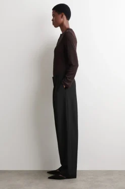 RIBBED WOOL HENLEY TOP
