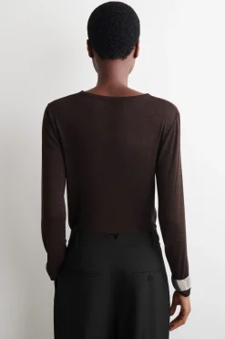 RIBBED WOOL HENLEY TOP