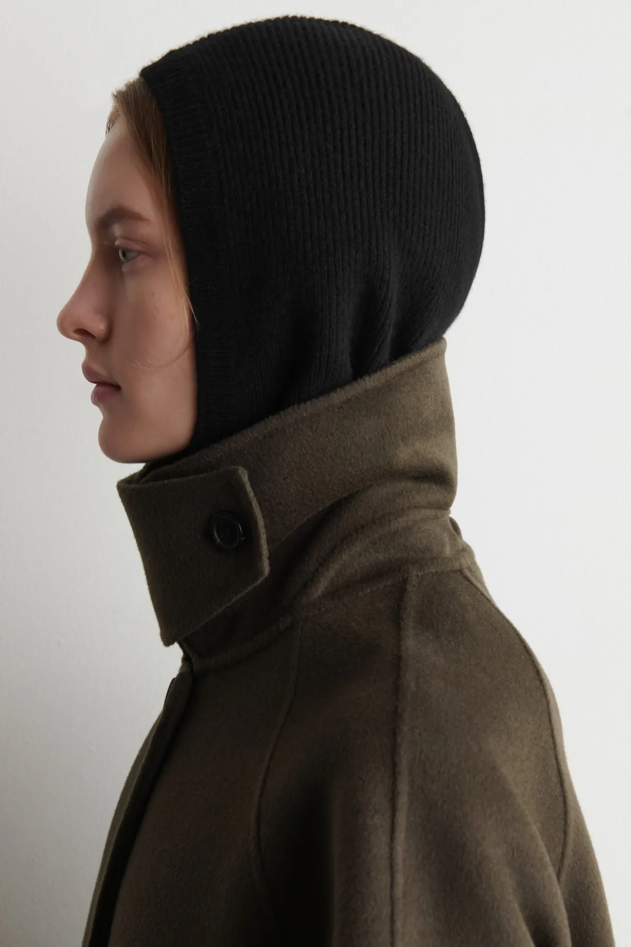 RIBBED WOOL-CASHMERE BALACLAVA