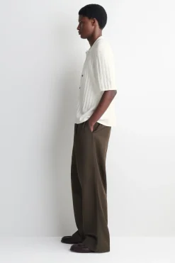 RIBBED-KNIT COTTON SHIRT