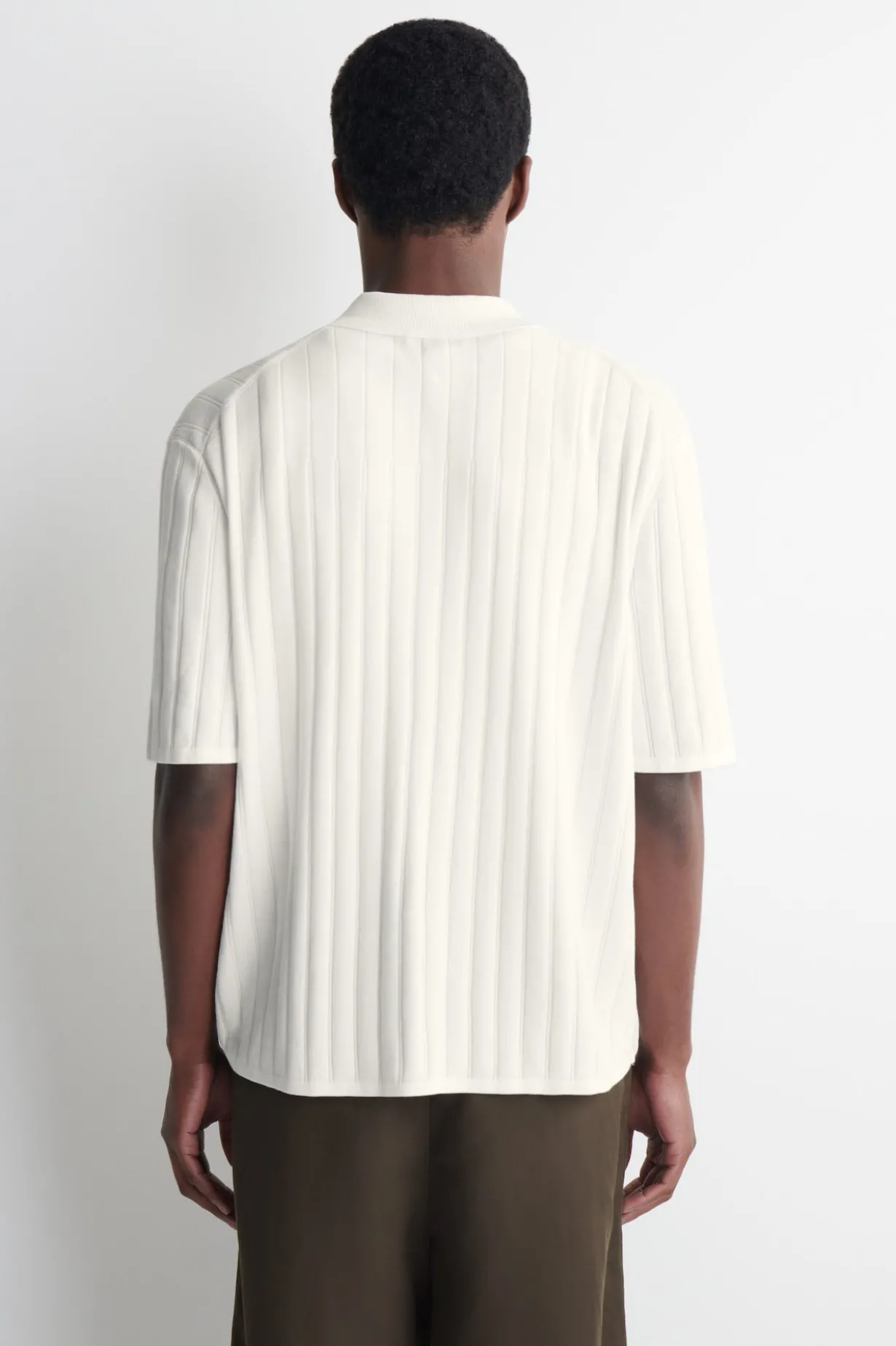 RIBBED-KNIT COTTON SHIRT
