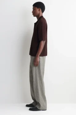 RIBBED-KNIT COTTON SHIRT
