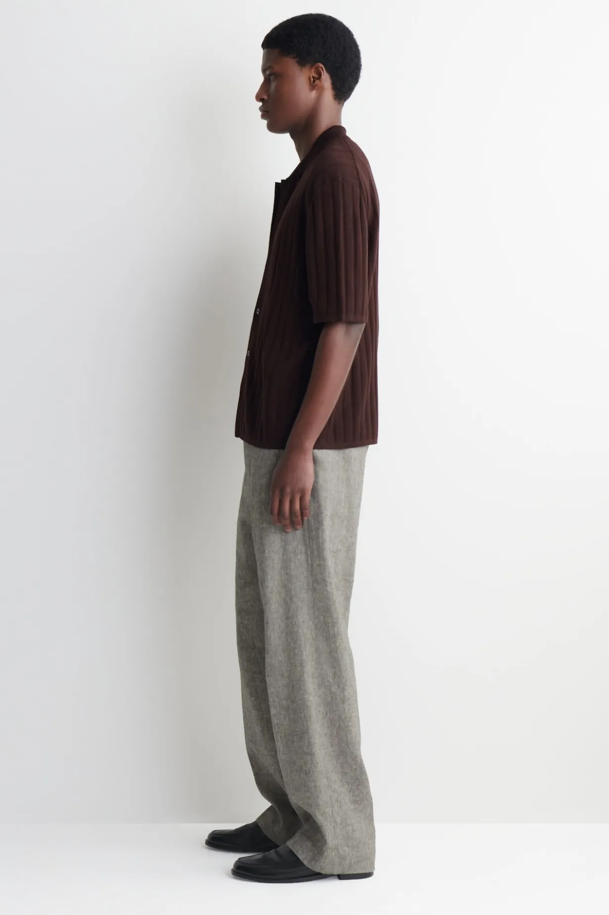 RIBBED-KNIT COTTON SHIRT