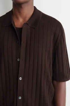 RIBBED-KNIT COTTON SHIRT