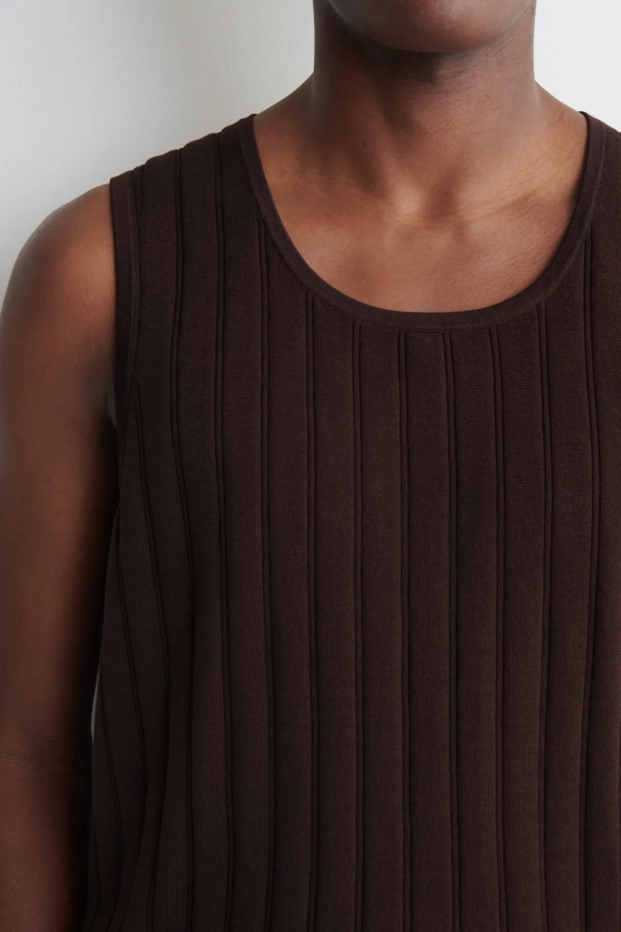 RIBBED-KNIT COTTON TANK TOP
