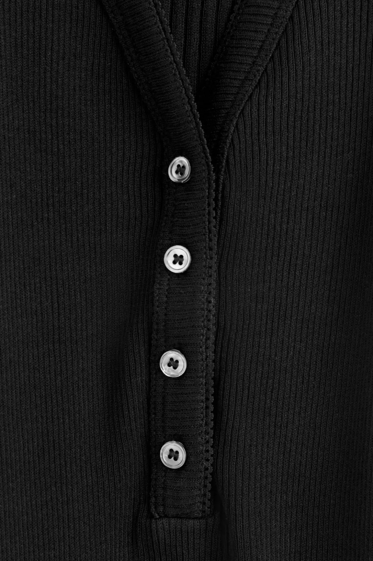 RIBBED-KNIT HENLEY TANK TOP