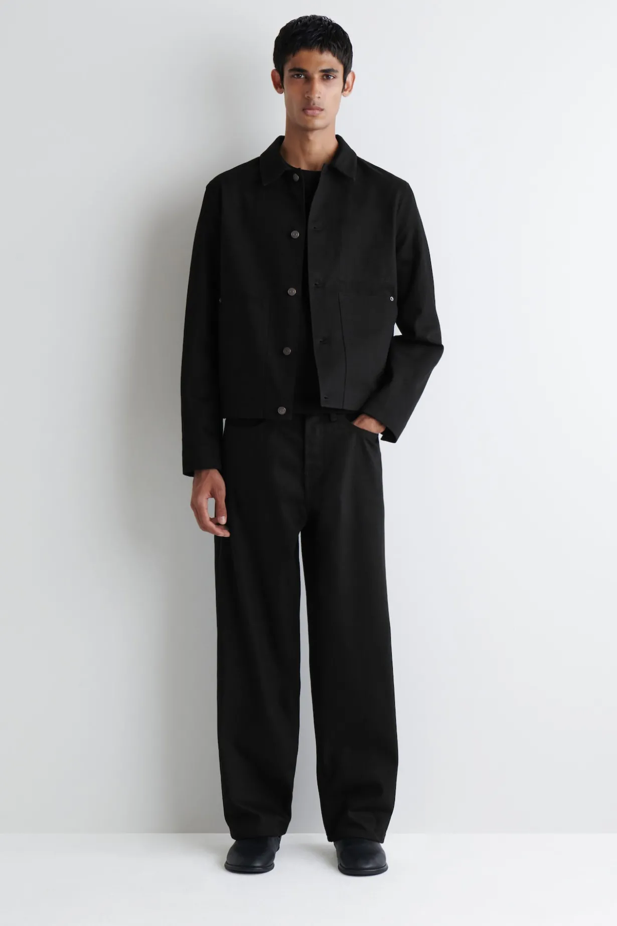 RIDER RAW SELVEDGE RELAXED-FIT STRAIGHT-LEG JEANS