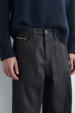 RIDER RAW SELVEDGE RELAXED-FIT STRAIGHT-LEG JEANS