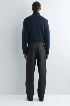 RIDER RAW SELVEDGE RELAXED-FIT STRAIGHT-LEG JEANS