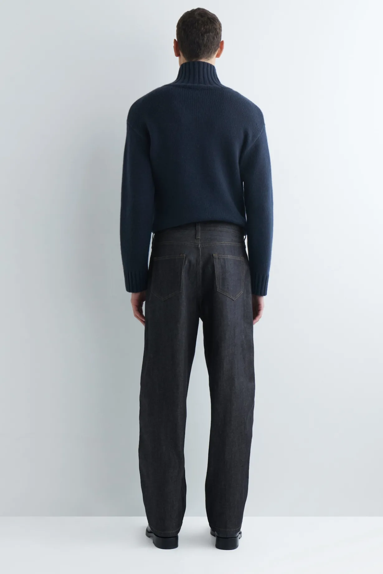 RIDER RAW SELVEDGE RELAXED-FIT STRAIGHT-LEG JEANS