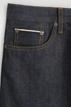 RIDER RAW SELVEDGE RELAXED-FIT STRAIGHT-LEG JEANS