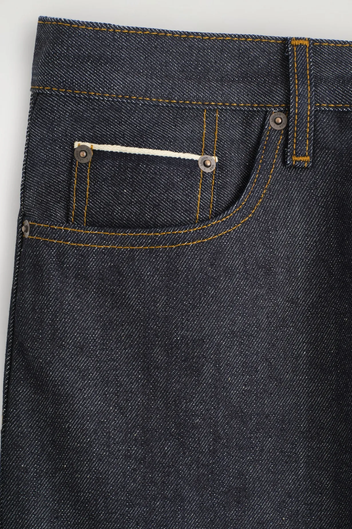 RIDER RAW SELVEDGE RELAXED-FIT STRAIGHT-LEG JEANS