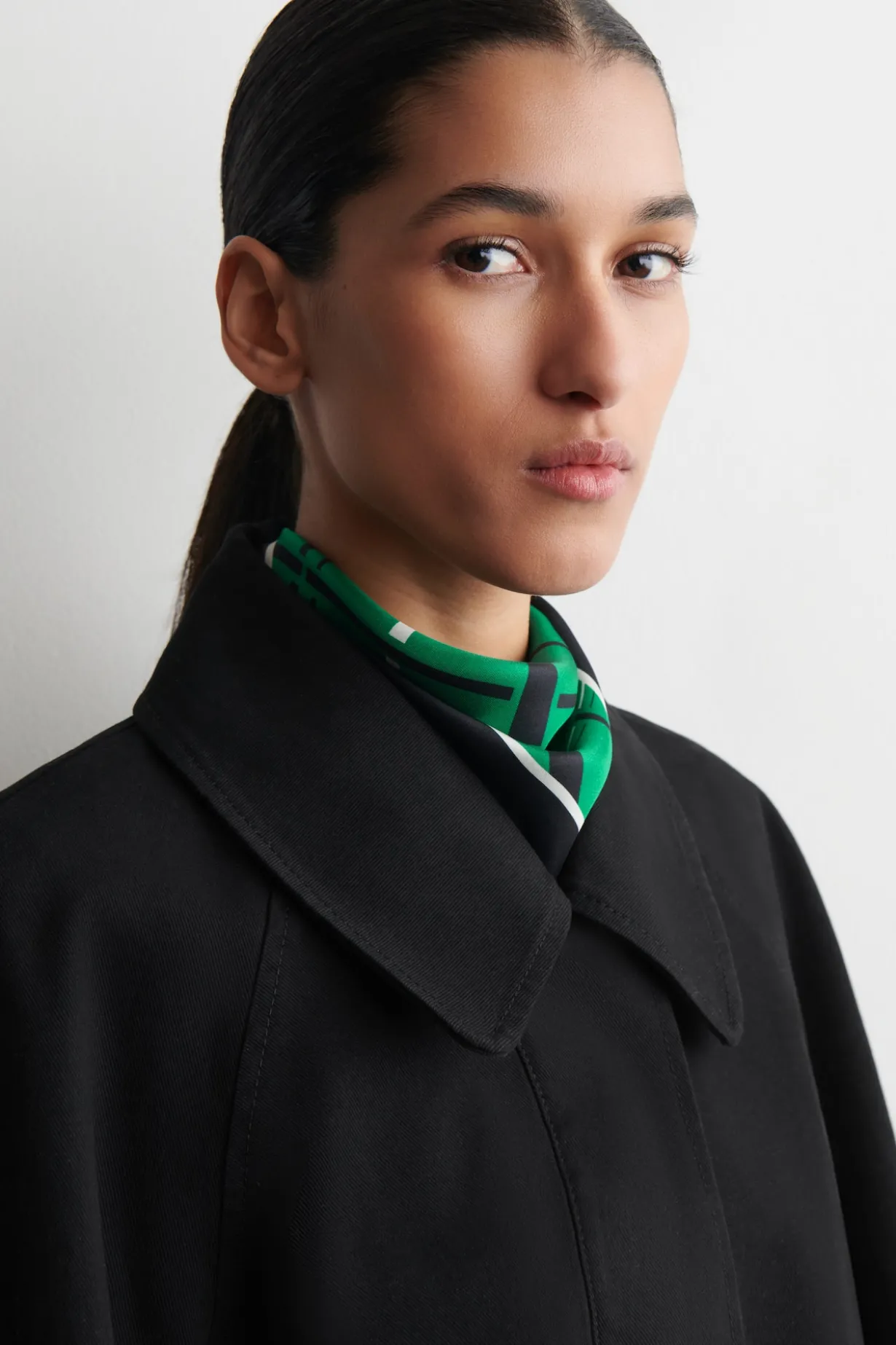 ROUNDED COTTON BLOUSON JACKET