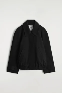ROUNDED COTTON BLOUSON JACKET