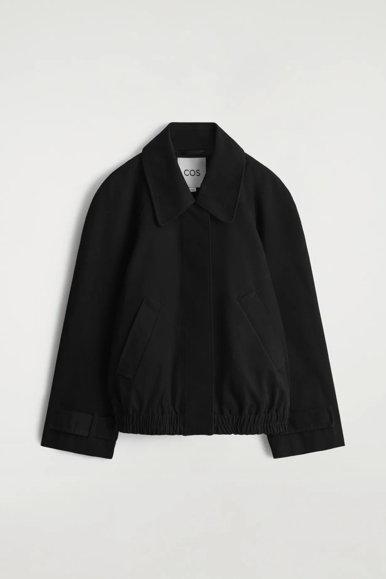 ROUNDED COTTON BLOUSON JACKET