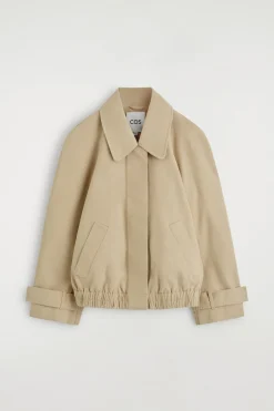 ROUNDED COTTON BLOUSON JACKET