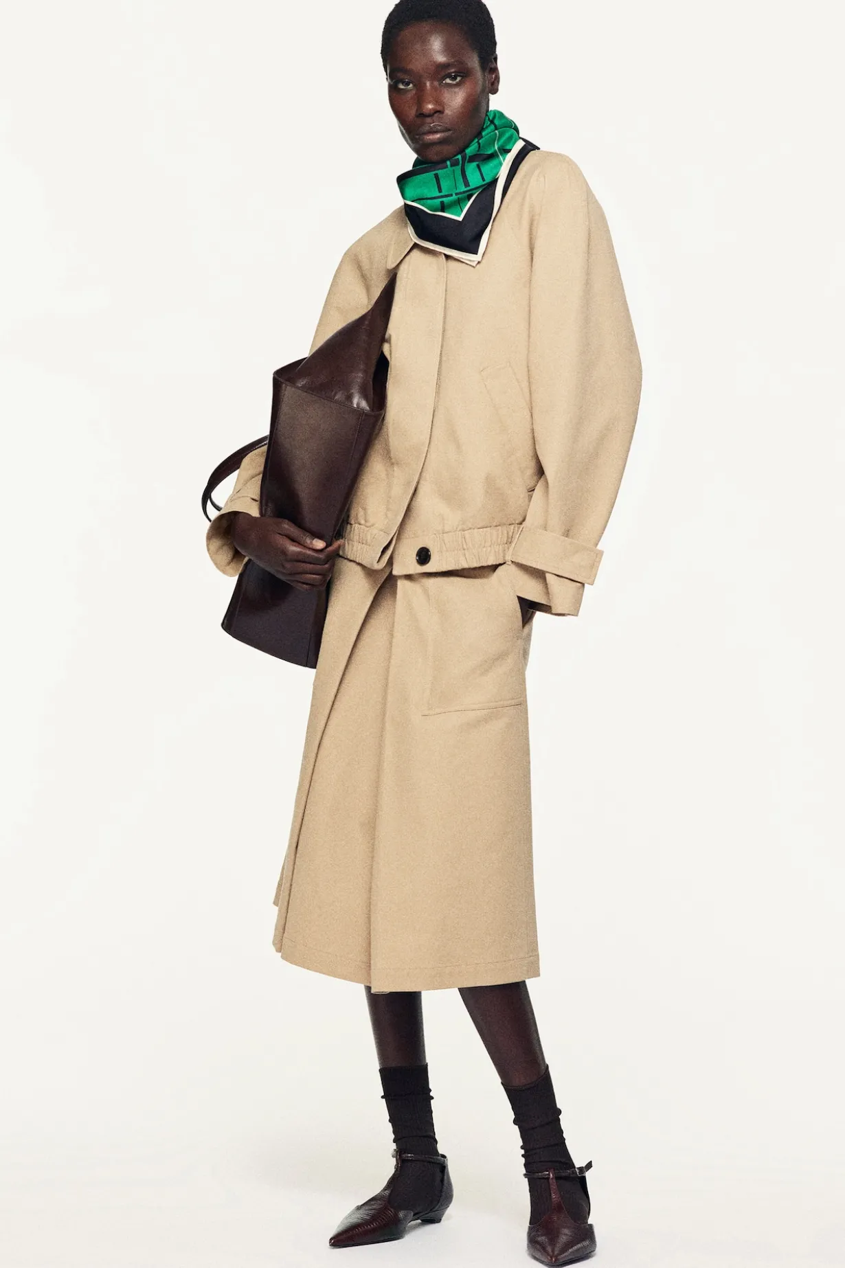 ROUNDED COTTON BLOUSON JACKET