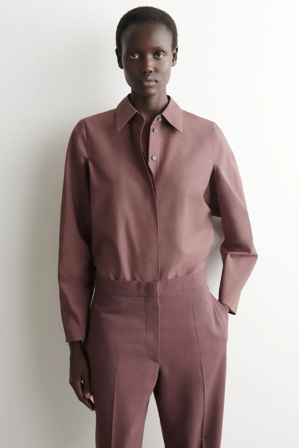 ROUNDED COTTON-SILK SHIRT