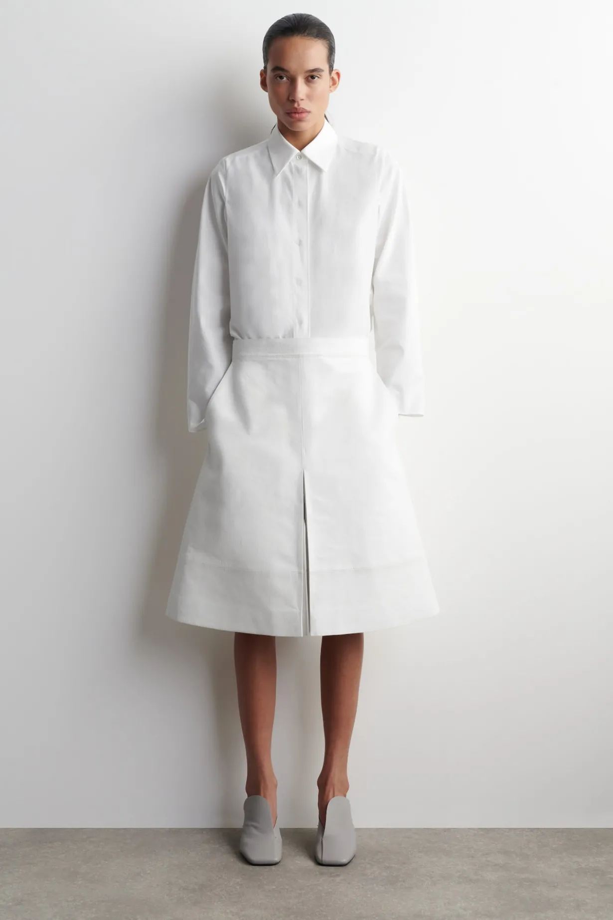 ROUNDED COTTON-SILK SHIRT