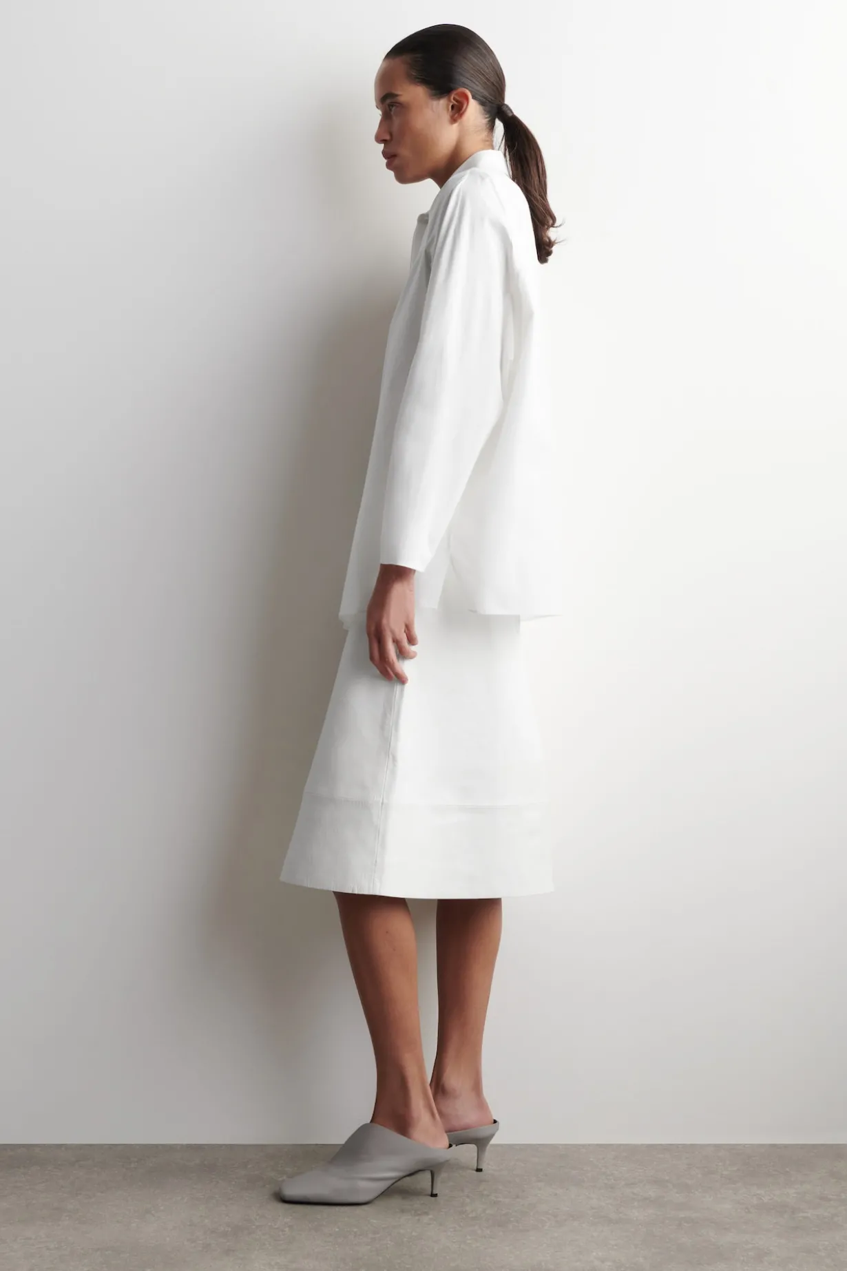 ROUNDED COTTON-SILK SHIRT
