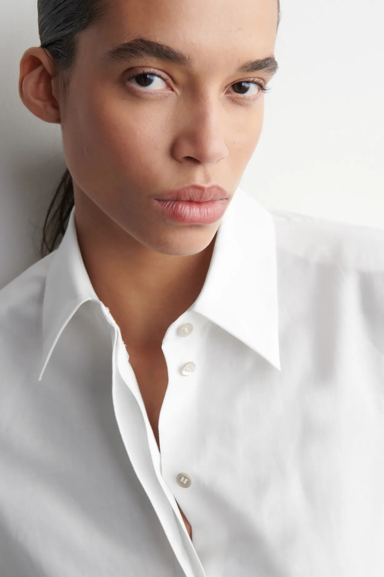 ROUNDED COTTON-SILK SHIRT