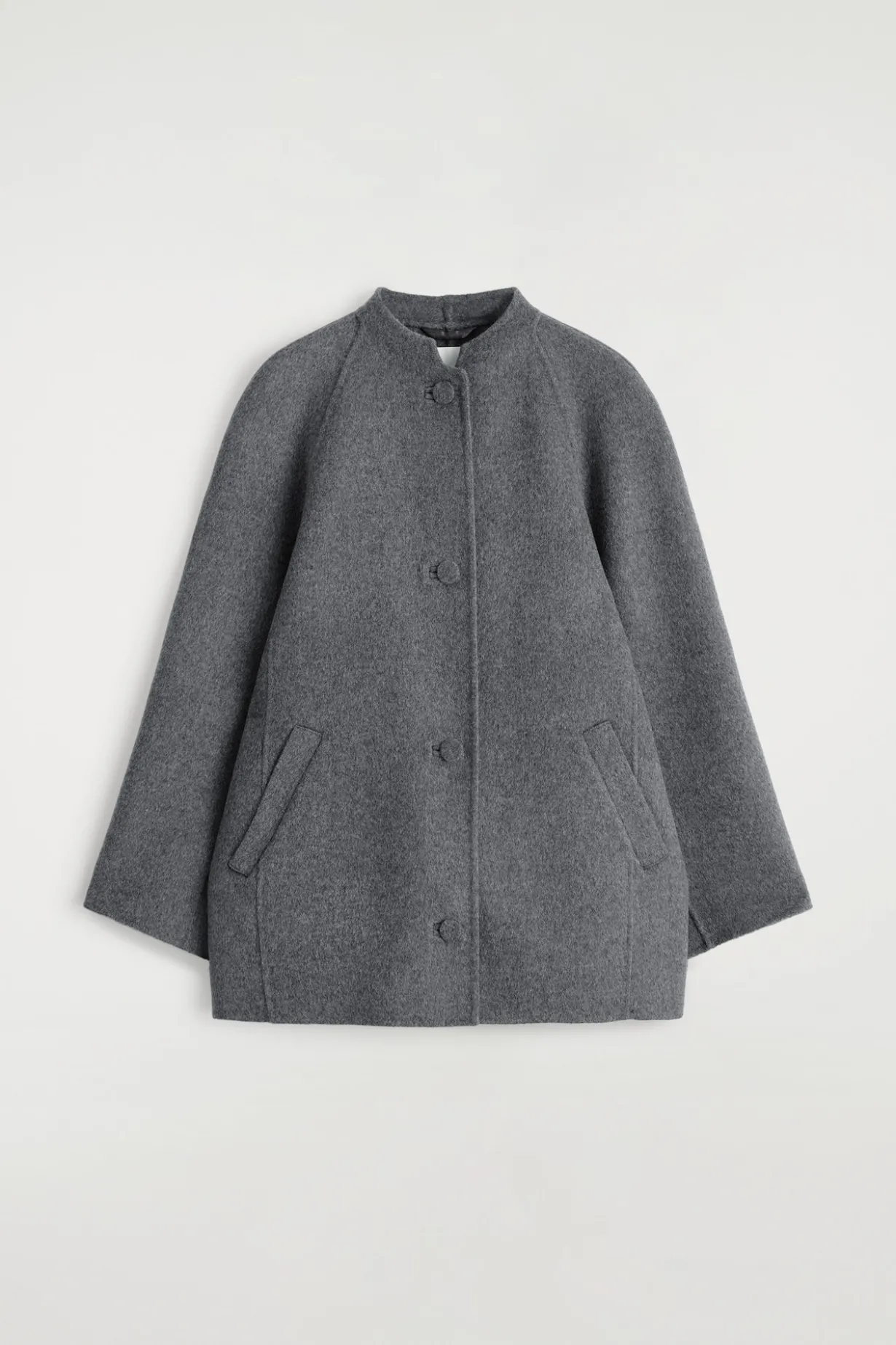 ROUNDED DOUBLE-FACED WOOL JACKET