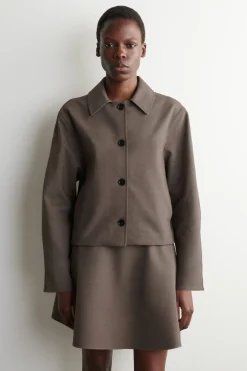 ROUNDED JERSEY JACKET
