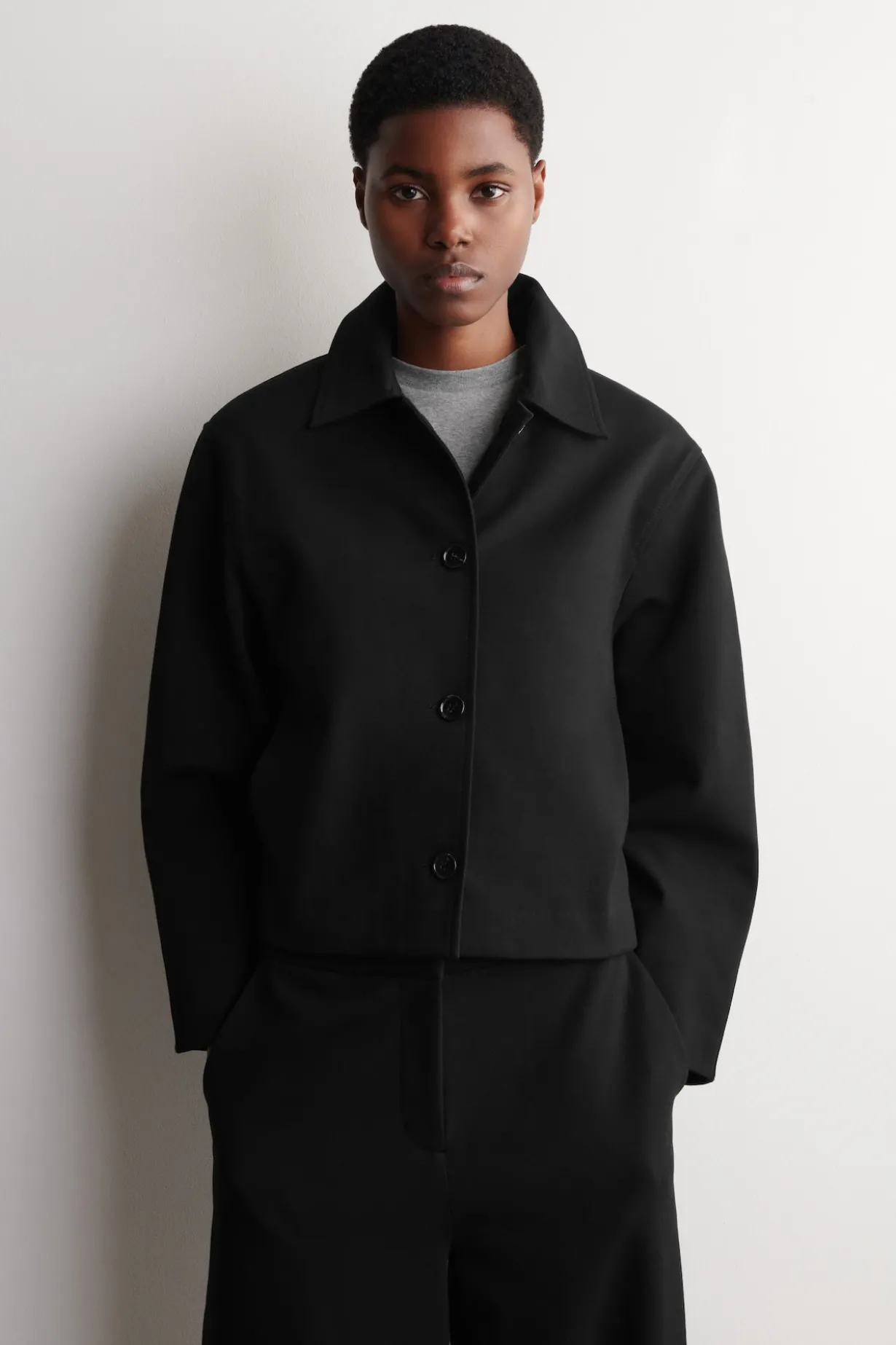ROUNDED JERSEY JACKET