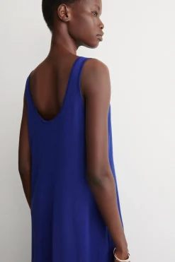 ROUNDED MERINO WOOL MAXI DRESS