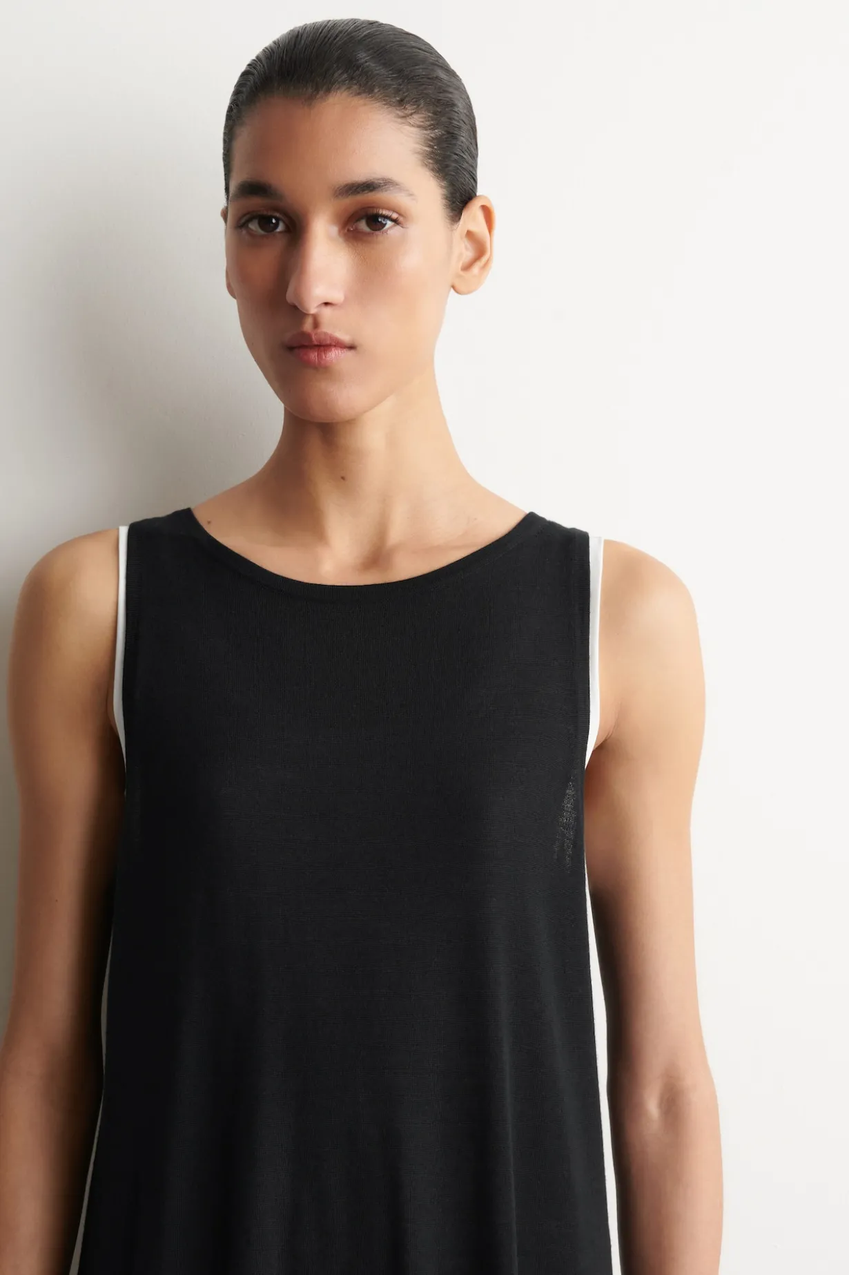 ROUNDED MERINO WOOL MAXI DRESS