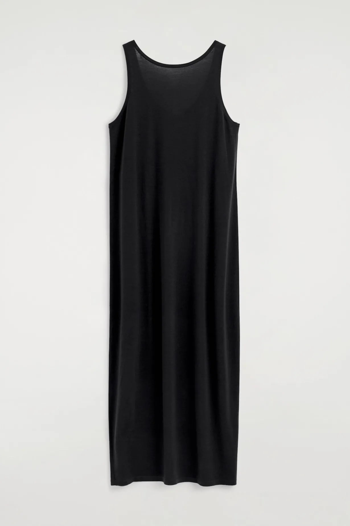 ROUNDED MERINO WOOL MAXI DRESS