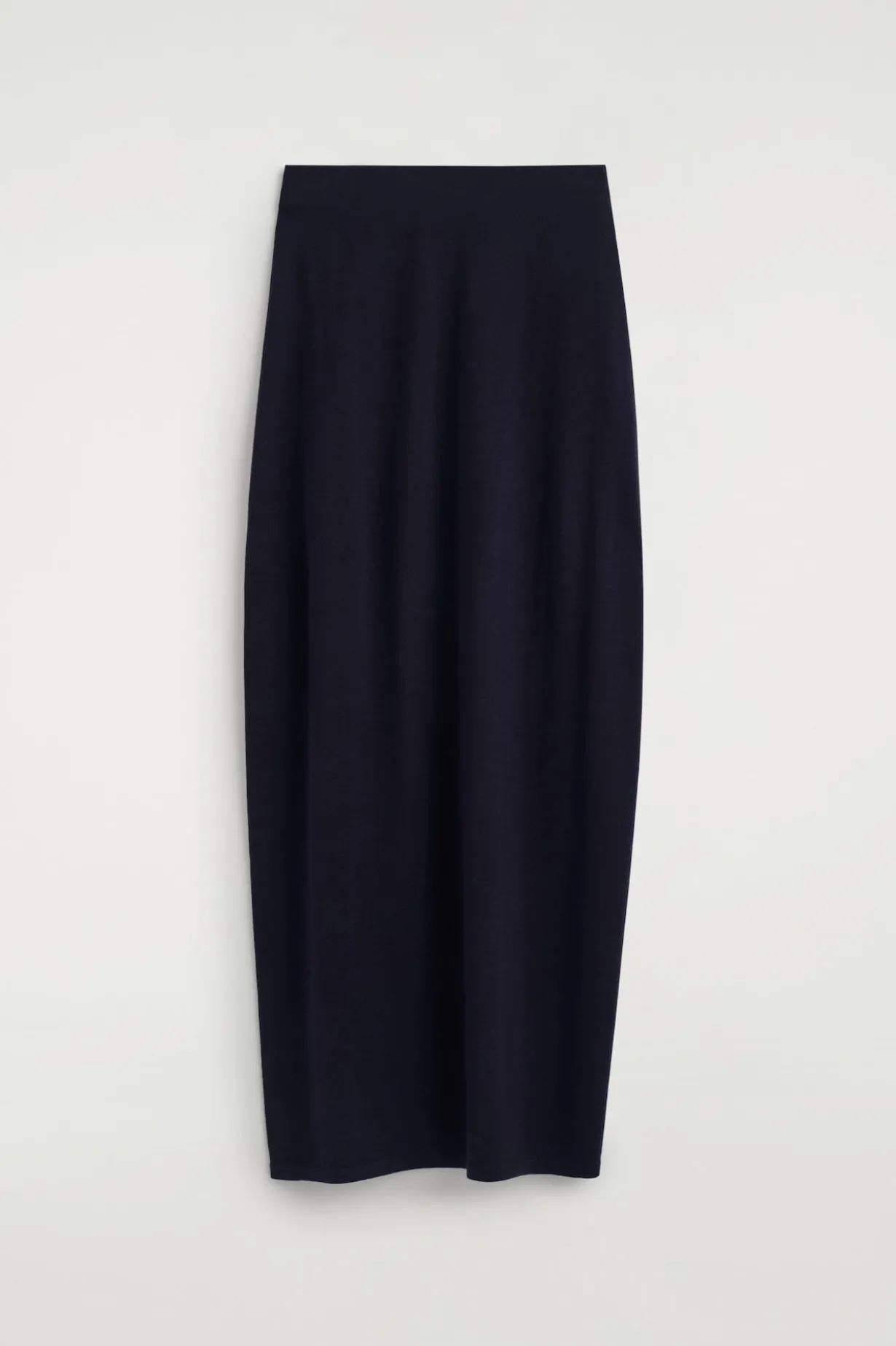 ROUNDED MERINO WOOL MIDI SKIRT