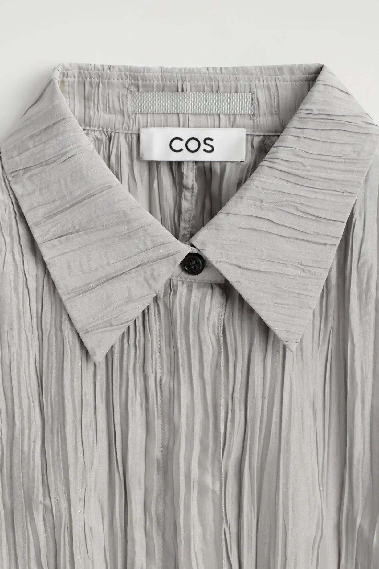 ROUNDED TEXTURED-SILK SHIRT