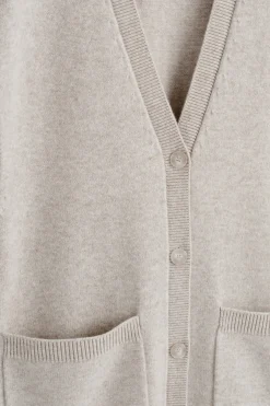 ROUNDED WOOL LONGLINE CARDIGAN