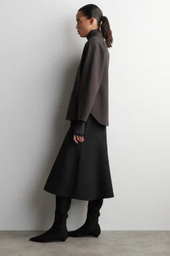 ROUNDED WOOL-BLEND SHIRT
