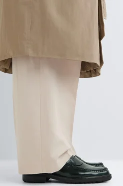RUBBED-LEATHER LOAFERS