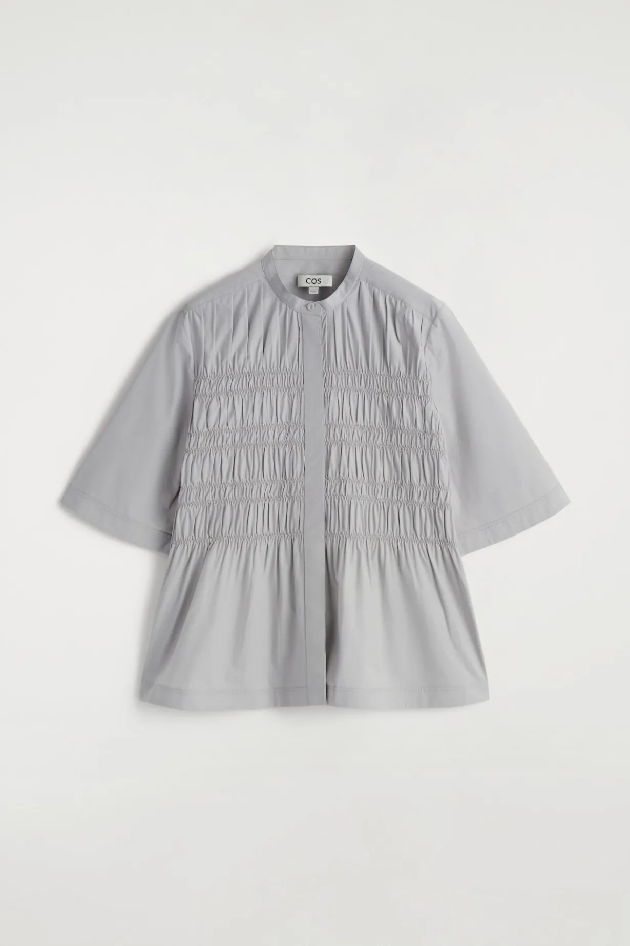 RUCHED COTTON BLOUSE