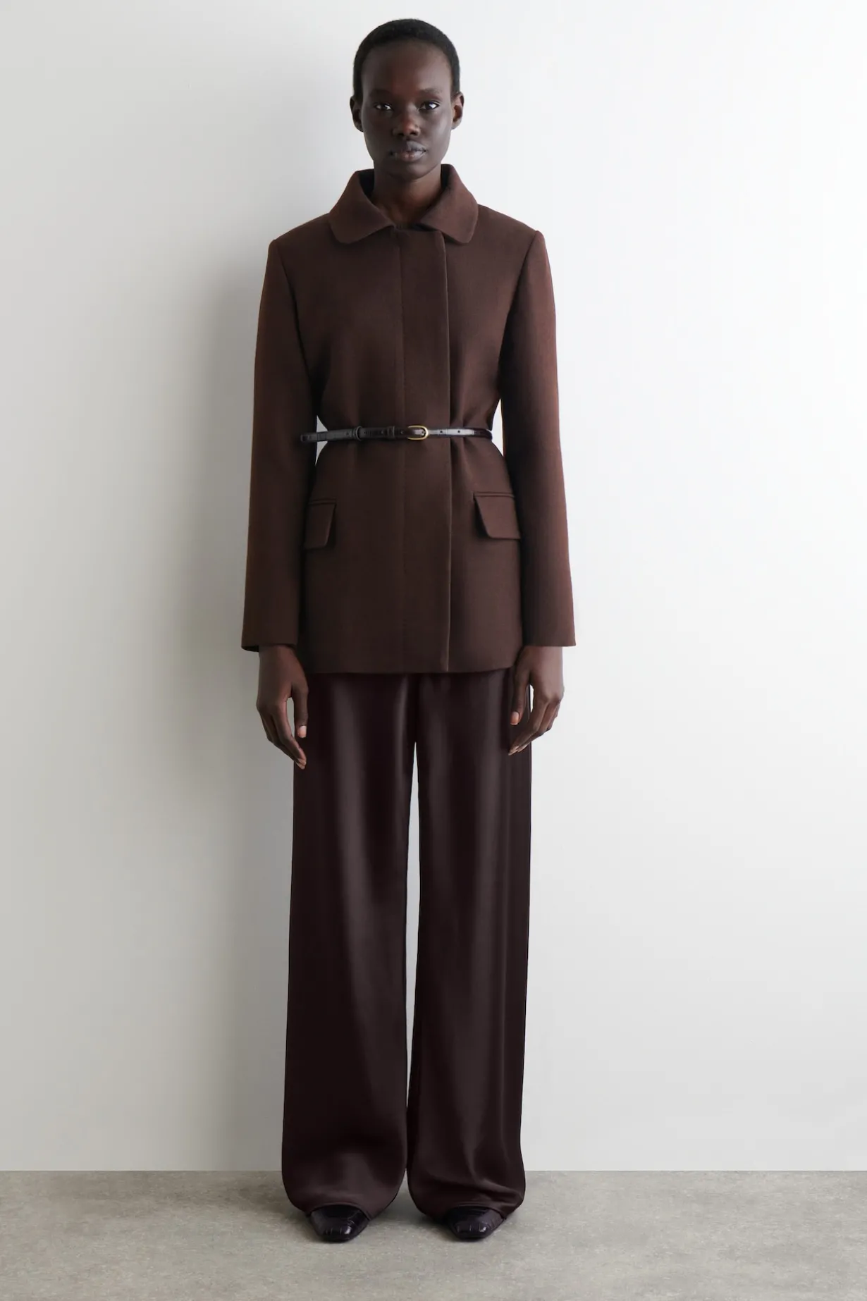 SATIN WIDE-LEG PANTS