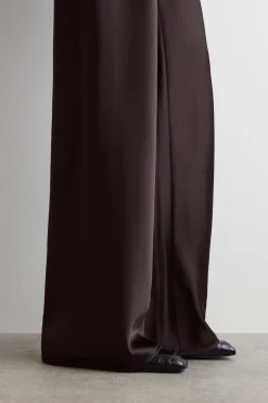 SATIN WIDE-LEG PANTS
